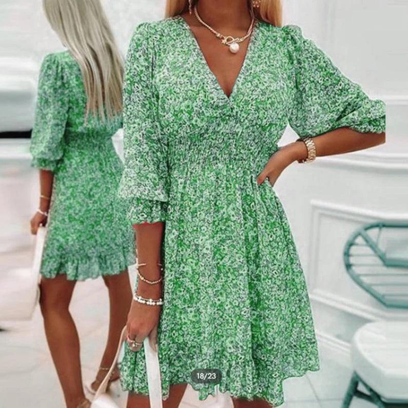 Thessaly | Elegant Floral Maxi Dress-