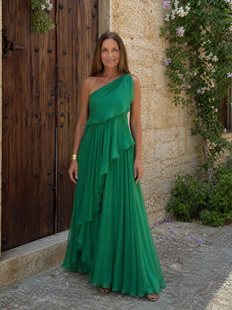 Ela | Cascading Ruffle Maxi Dress