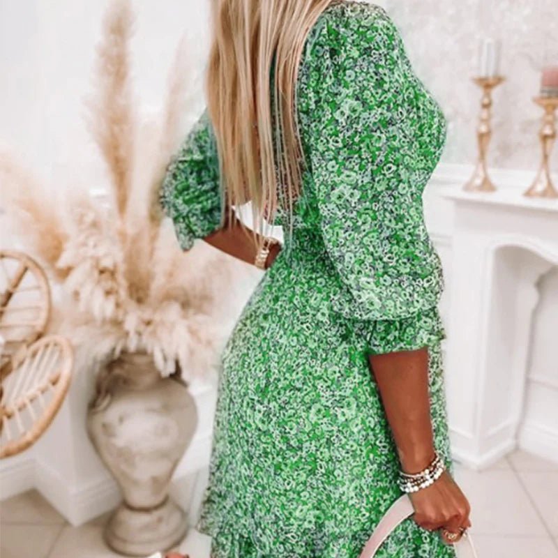 Thessaly | Elegant Floral Maxi Dress-