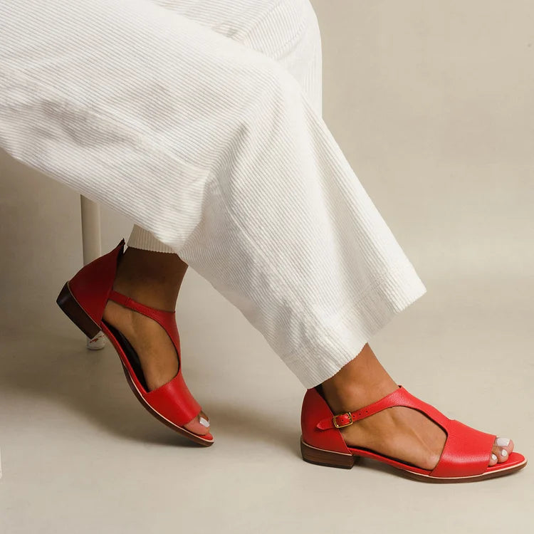 Beth | Adjustable Comfort Flat Sandals