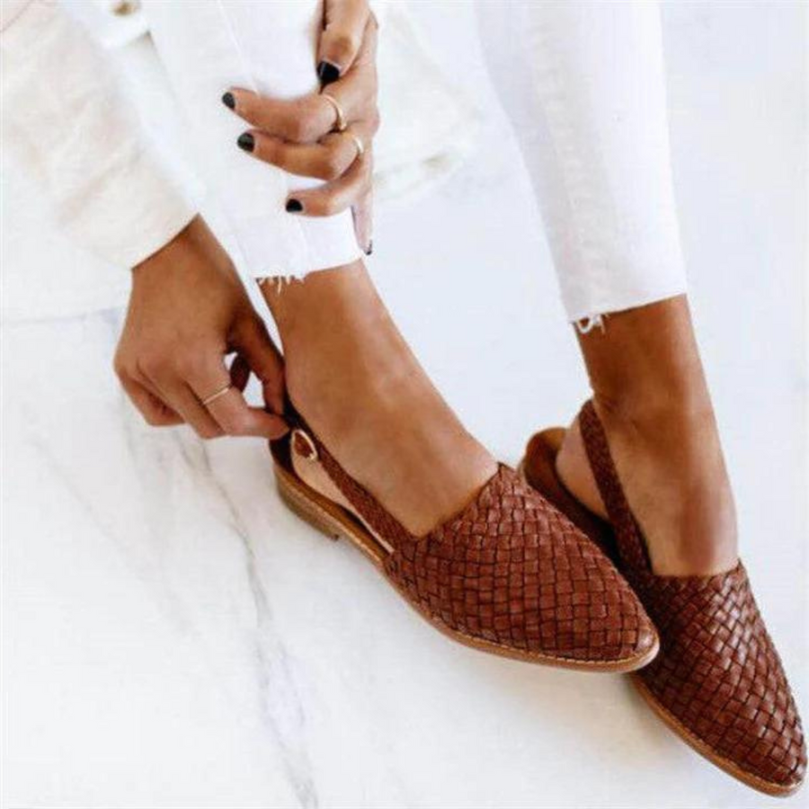 Donna | Elegant Woven Vegan Leather Ballerinas