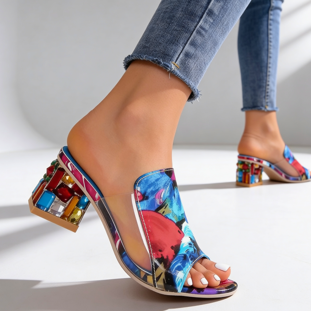 Margaux Jewel Heel Slides