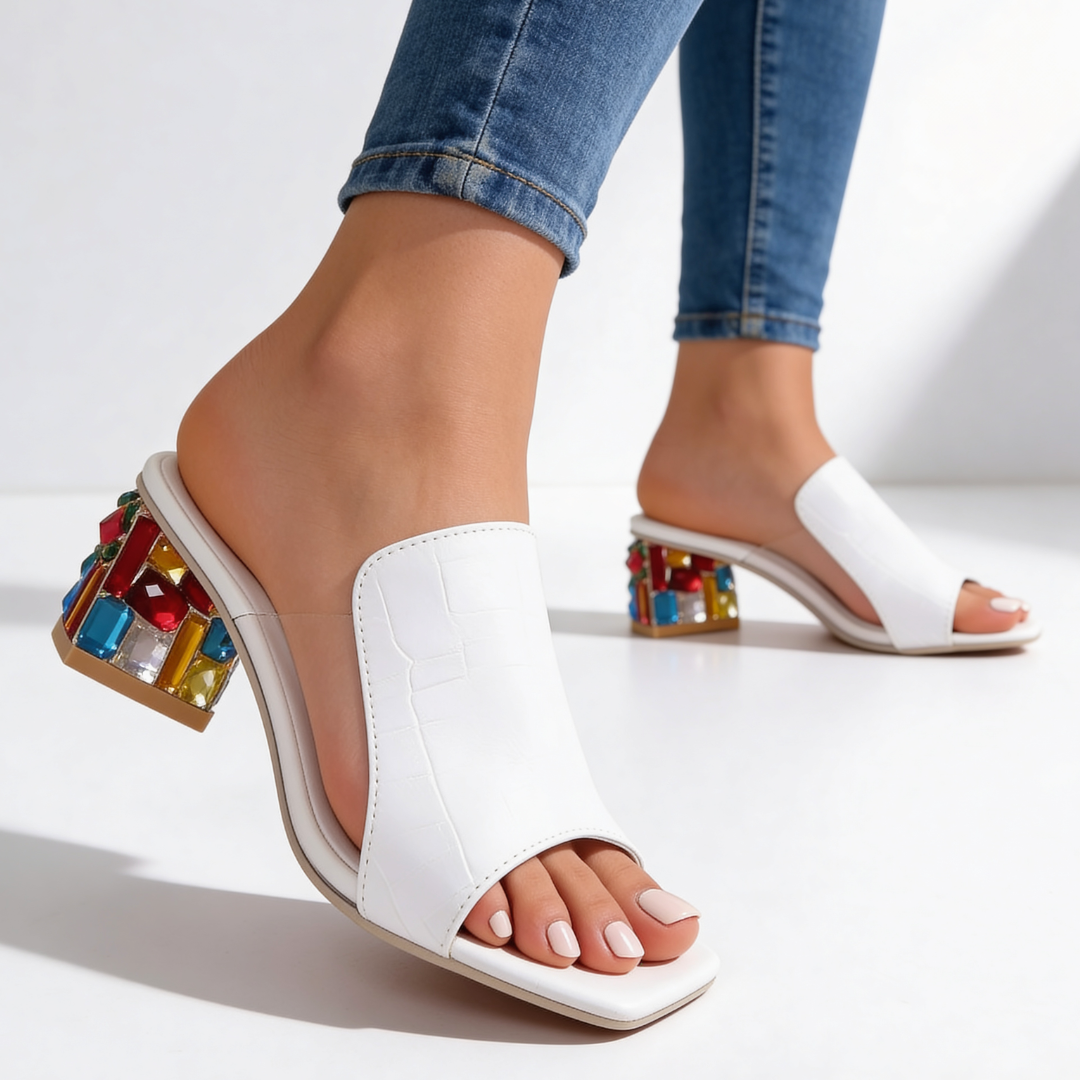 Margaux Jewel Heel Slides