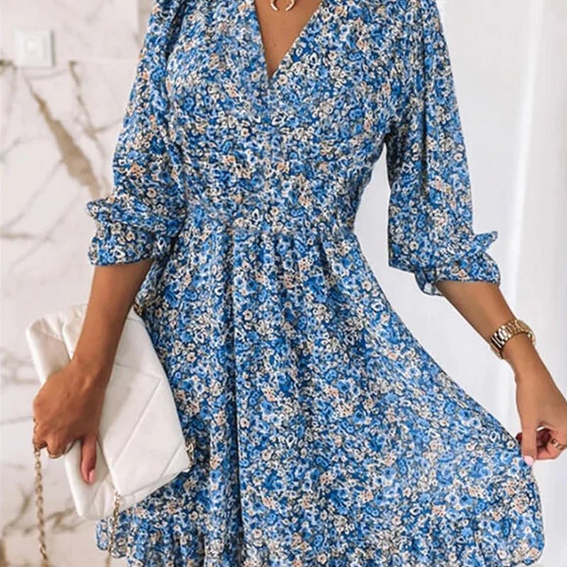 Thessaly | Elegant Floral Maxi Dress-
