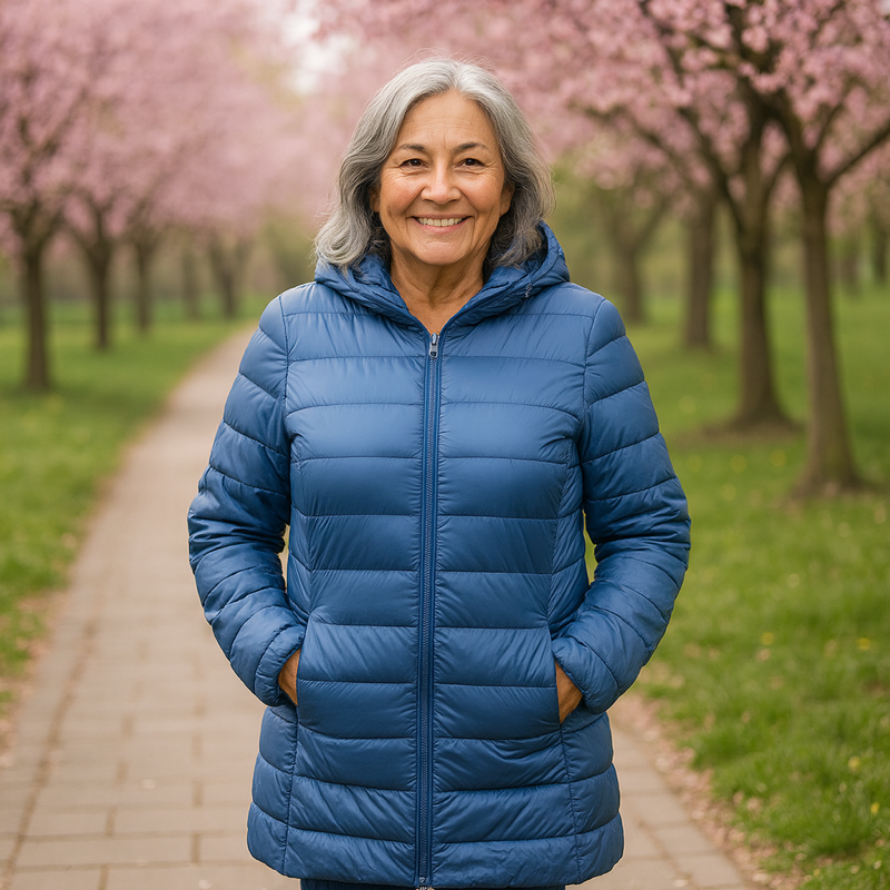 Helsa Long Transitional Padded Jacket | Indigo