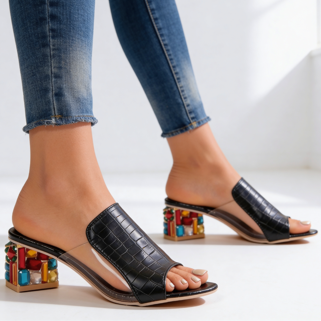 Margaux Jewel Heel Slides