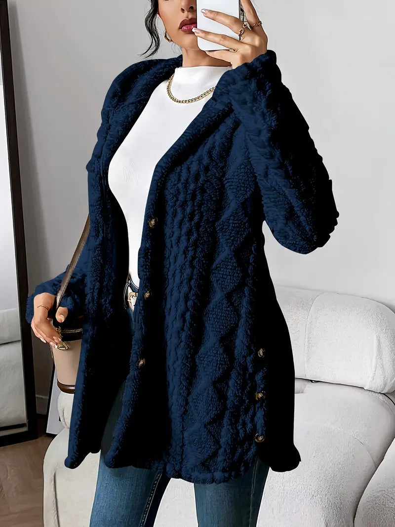 Adriana™ | Plush Hooded Cardigan