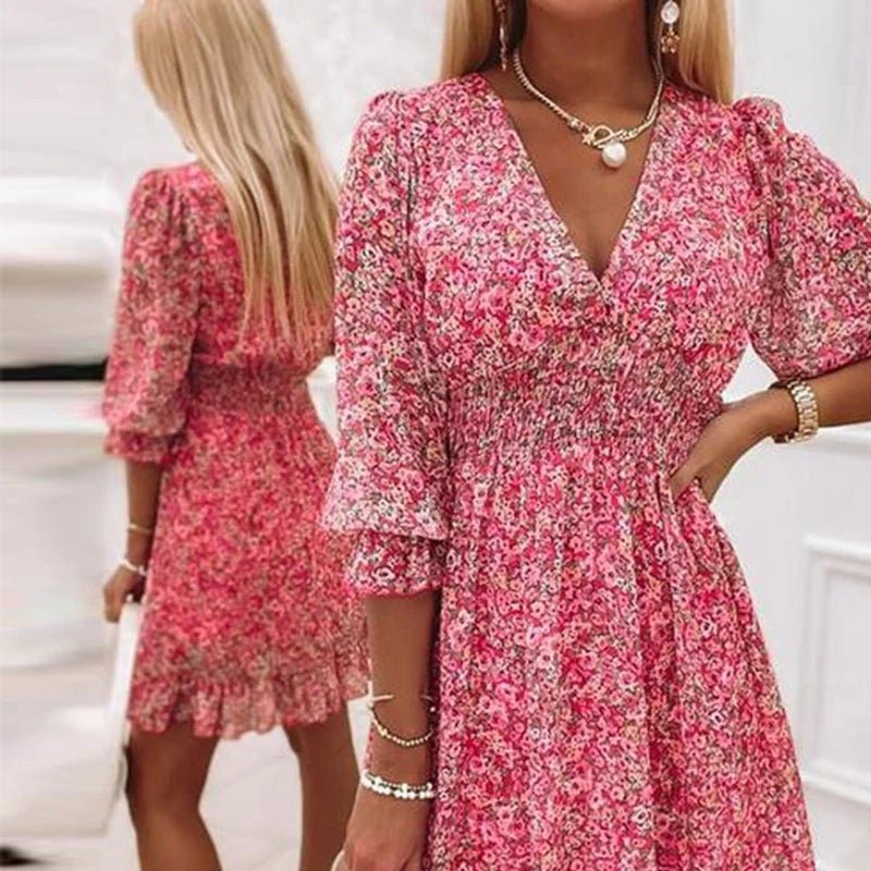 Thessaly | Elegant Floral Maxi Dress-