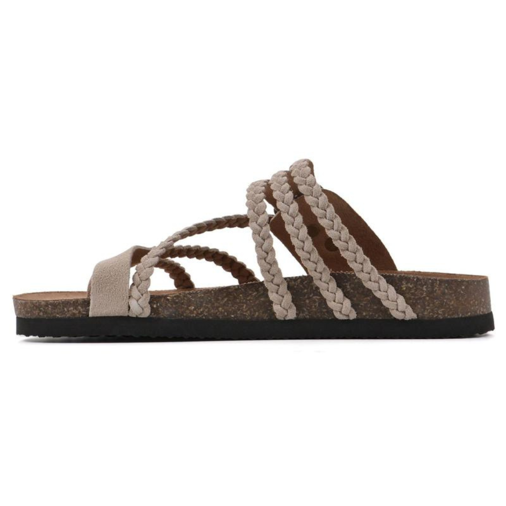 Hayleigh | Braided Cork Sandals