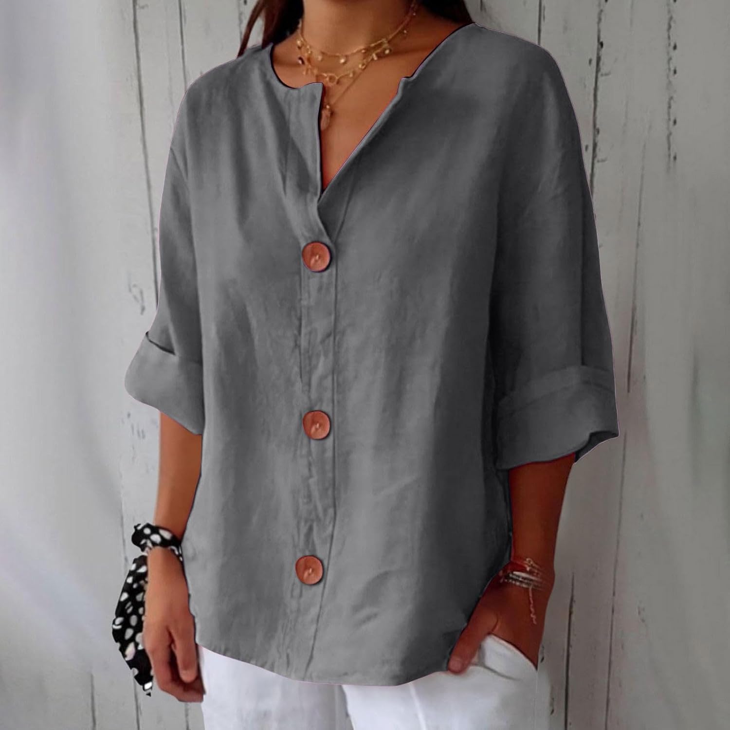 Mary | Casual Breathable Linen Blouse