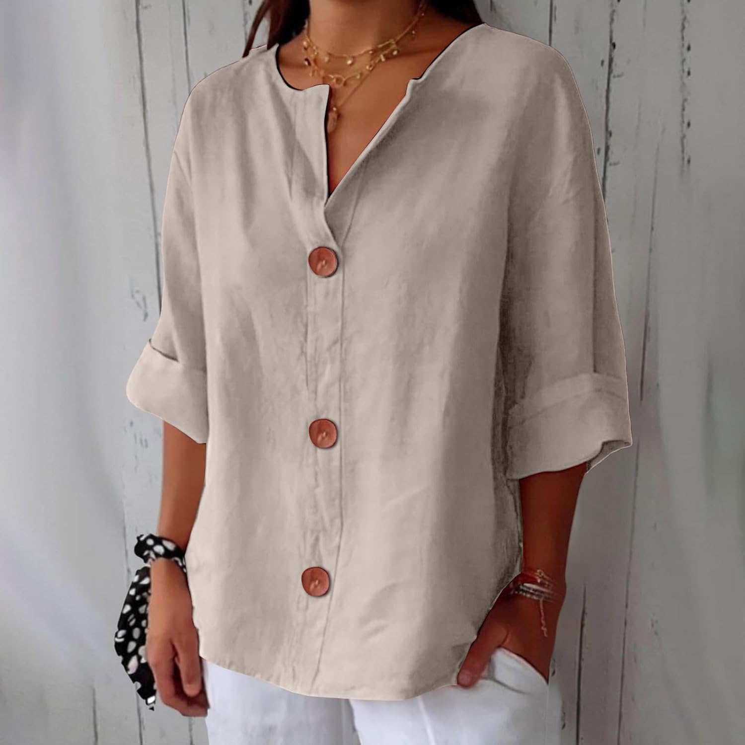 Mary | Casual Breathable Linen Blouse