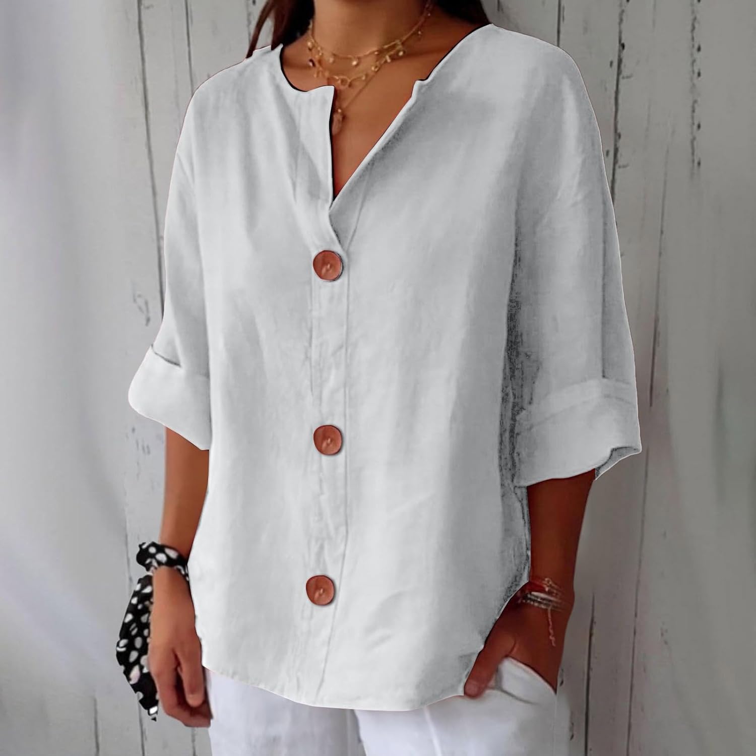 Mary | Casual Breathable Linen Blouse