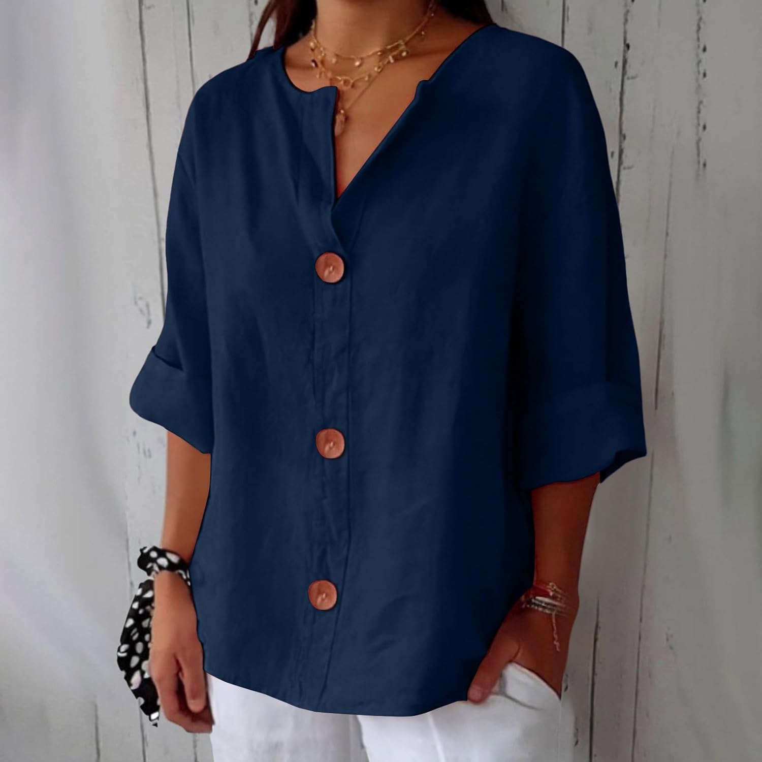 Mary | Casual Breathable Linen Blouse
