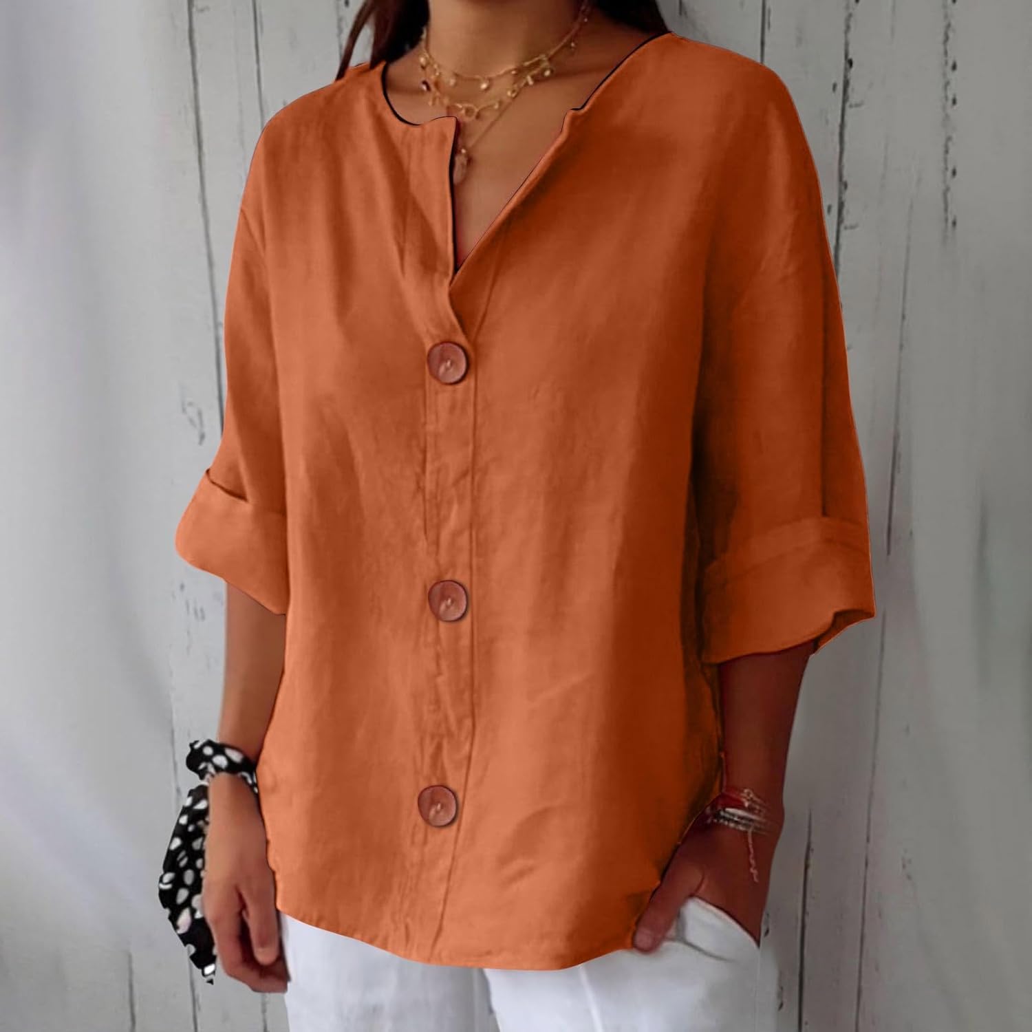 Mary | Casual Breathable Linen Blouse