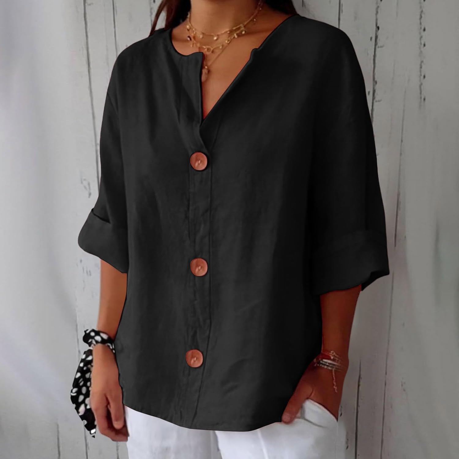 Mary | Casual Breathable Linen Blouse