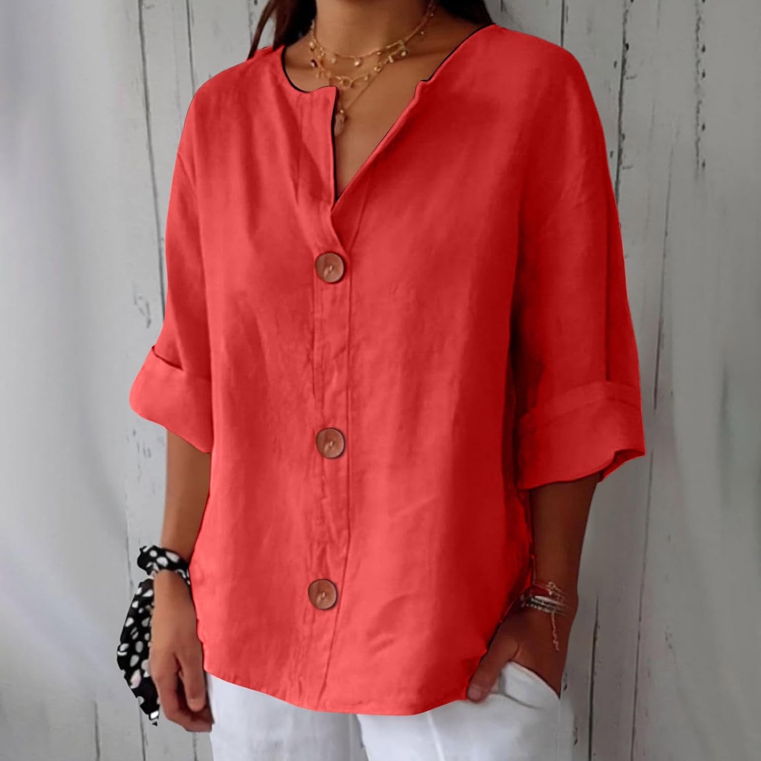 Mary | Casual Breathable Linen Blouse