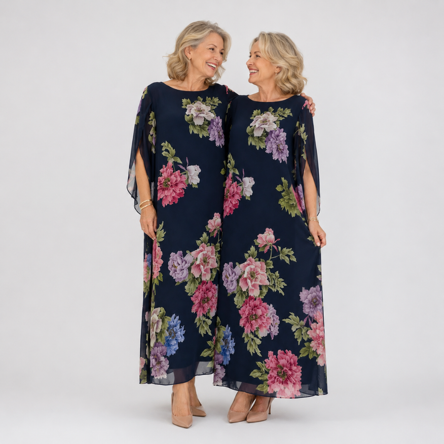 Elowen™ | Midnight Bloom Maxi Dress