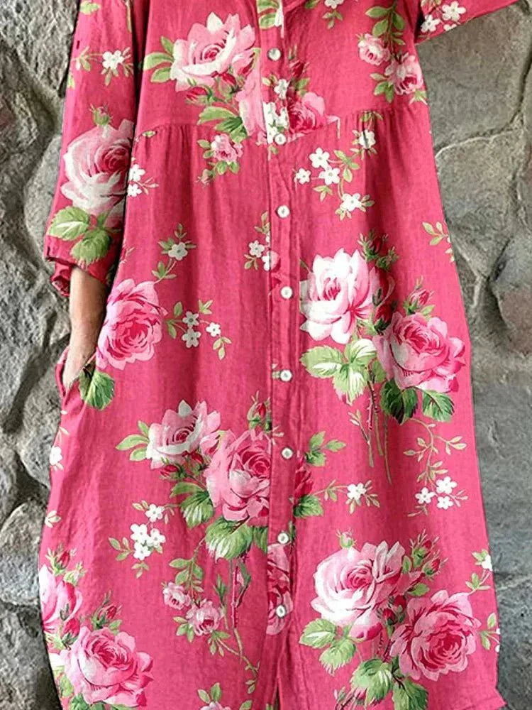Mathilde | Artistic Floral Maxi Dress-