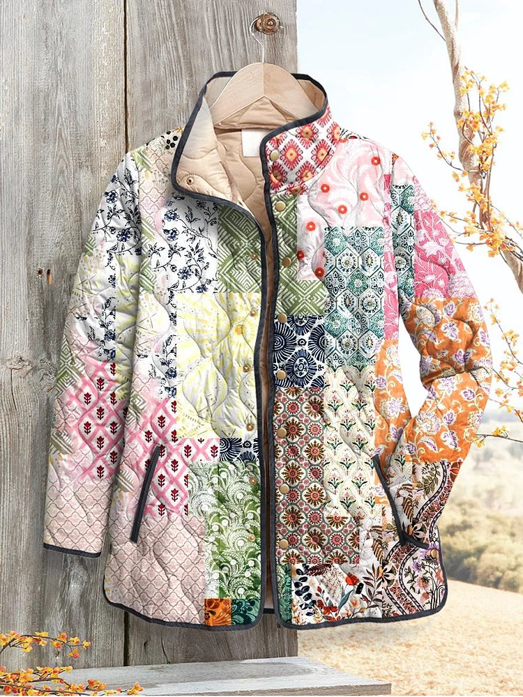 Gwendolyn | Evening Blossom Quilted Jacket