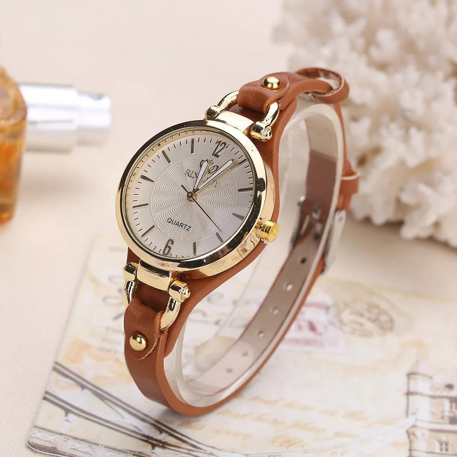 BOWERY LEATHER TIMEPIECE