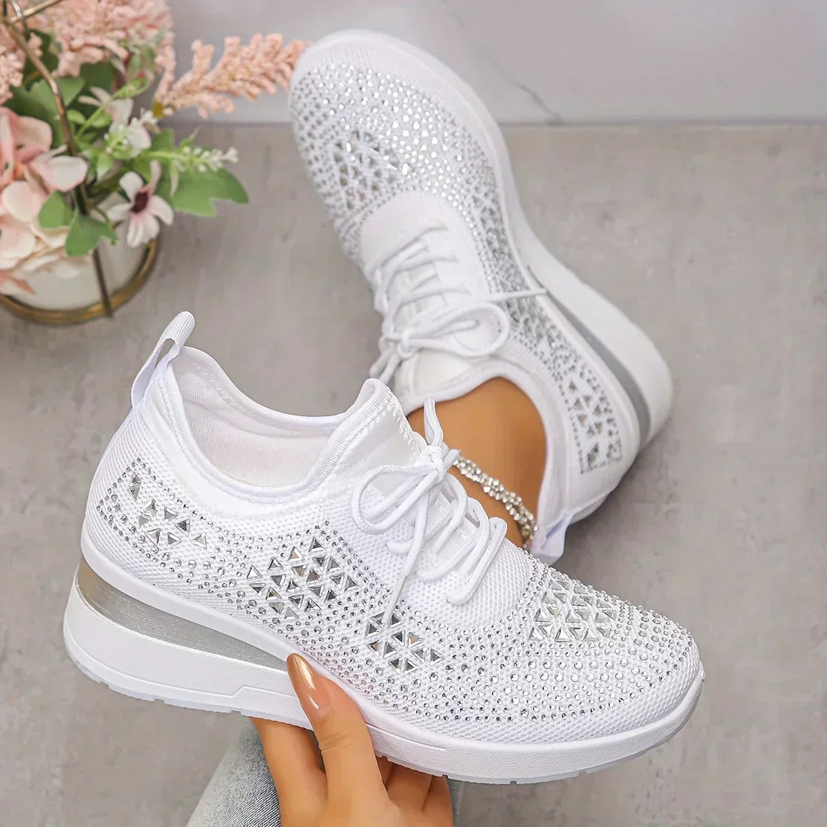 Kylie | Lightweight Lace Up Sneakers
