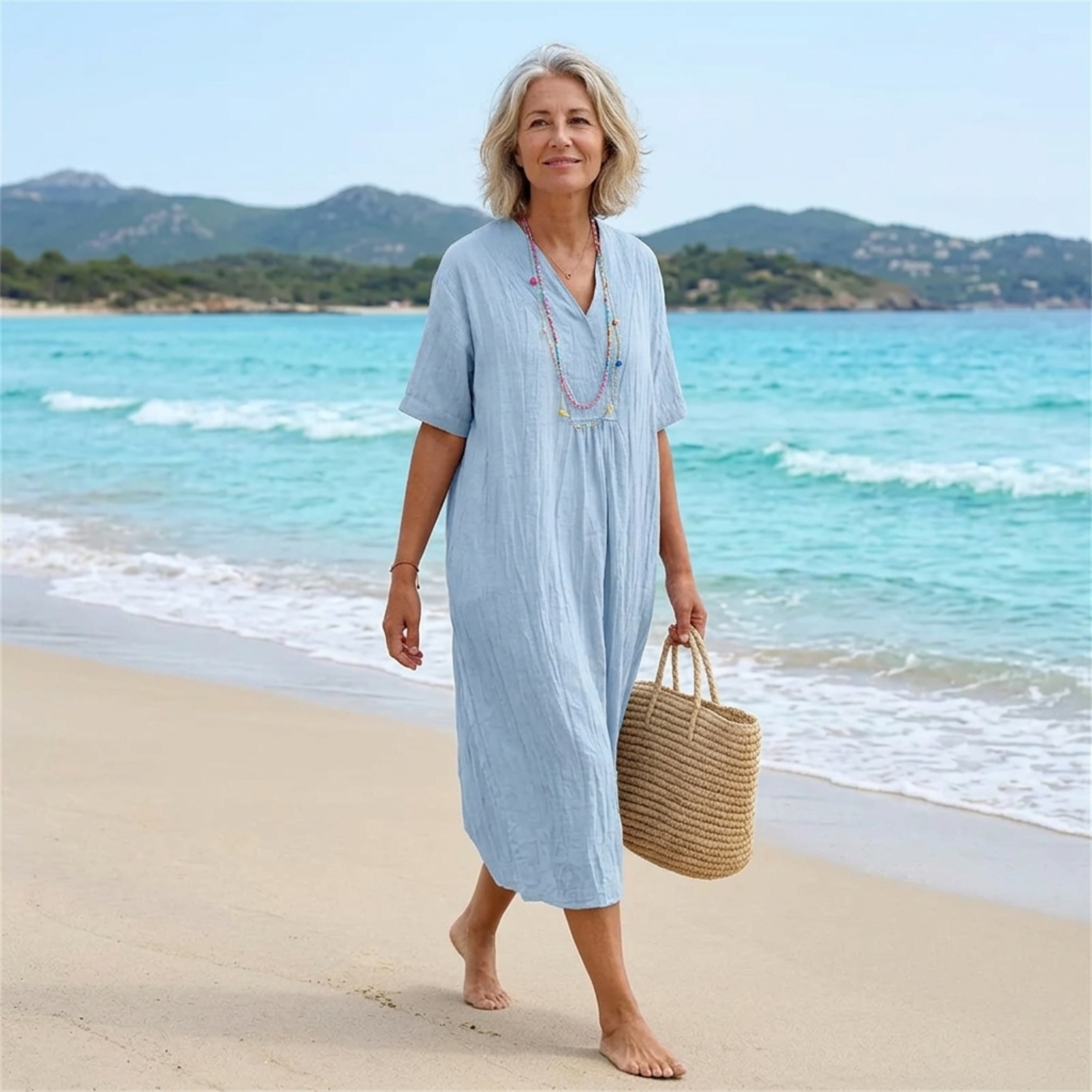 Silvana | Relaxed Textured Maxi Dress-
