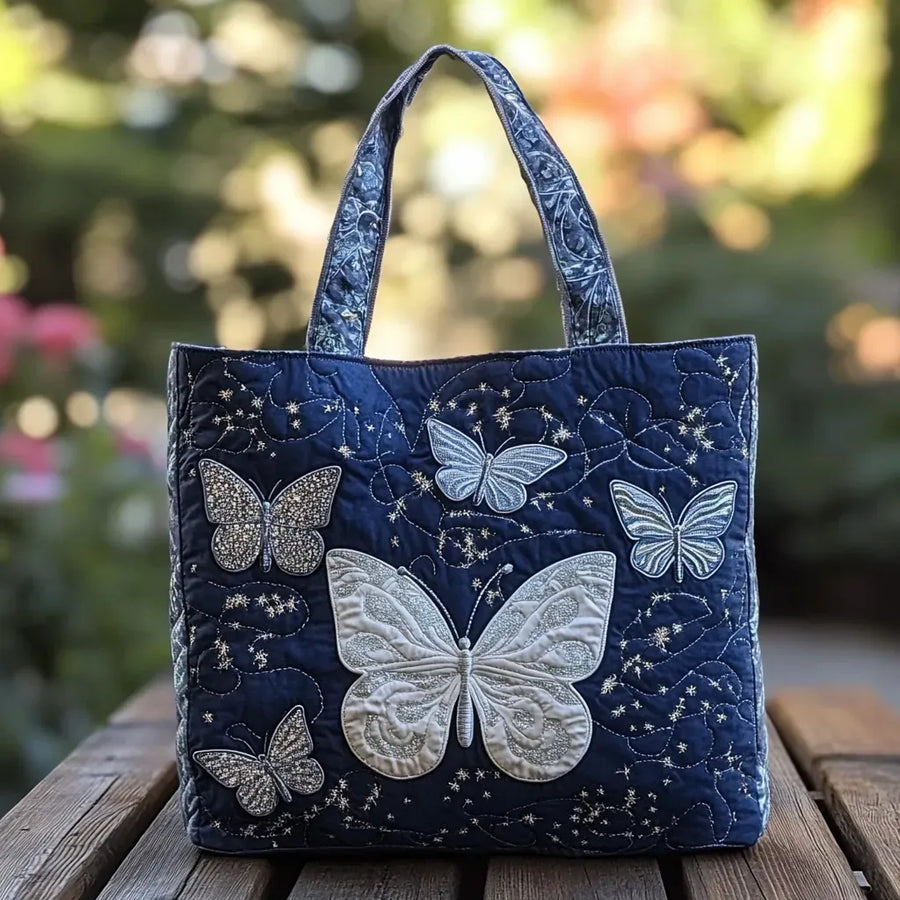 Artisanal Bag - Silver Butterfly