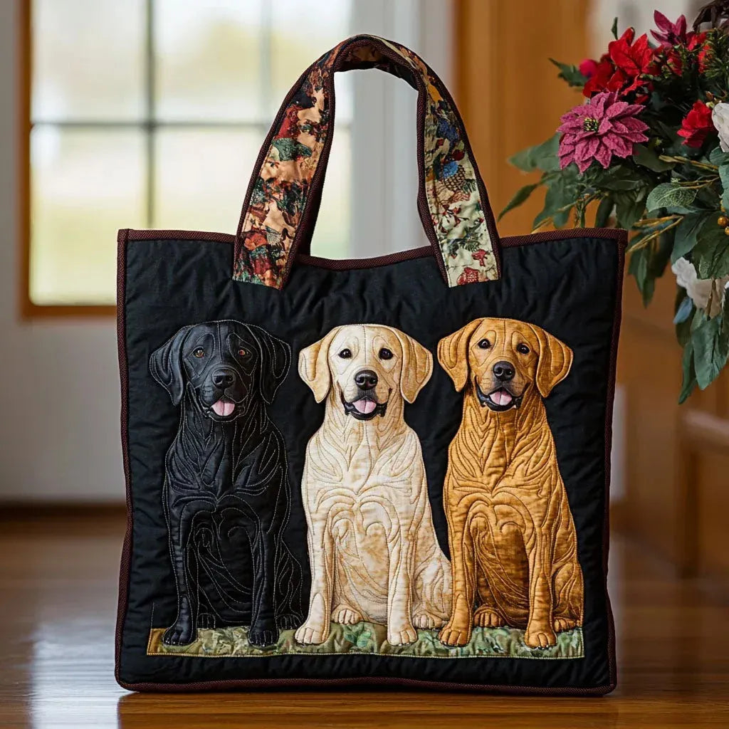 Handcrafted Tote Bag - Three Labradors