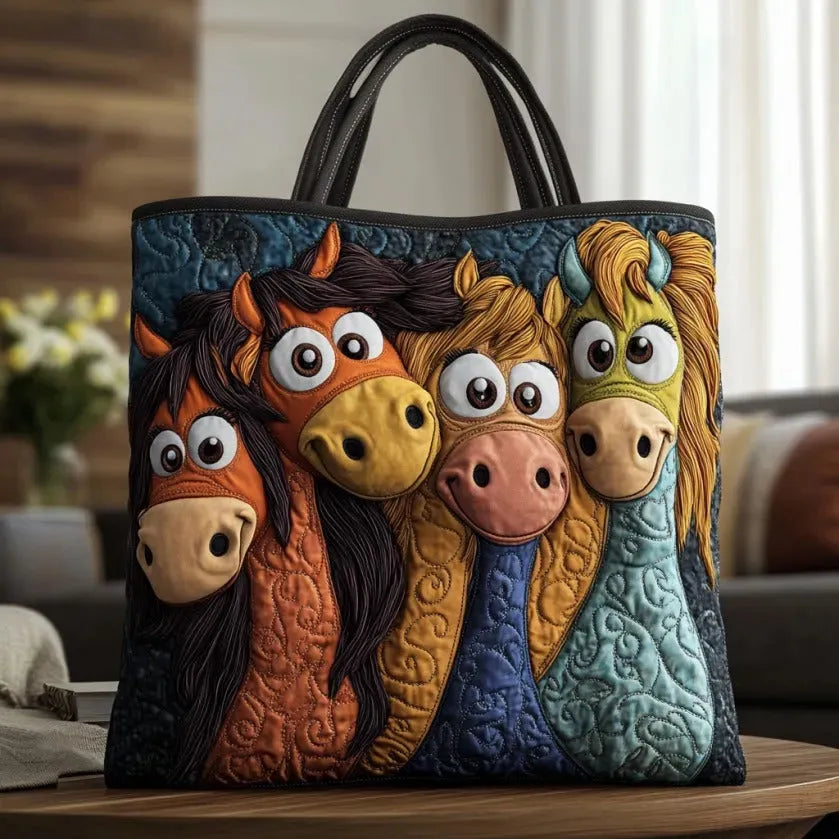 Artisanal Tote - Playful Ponies