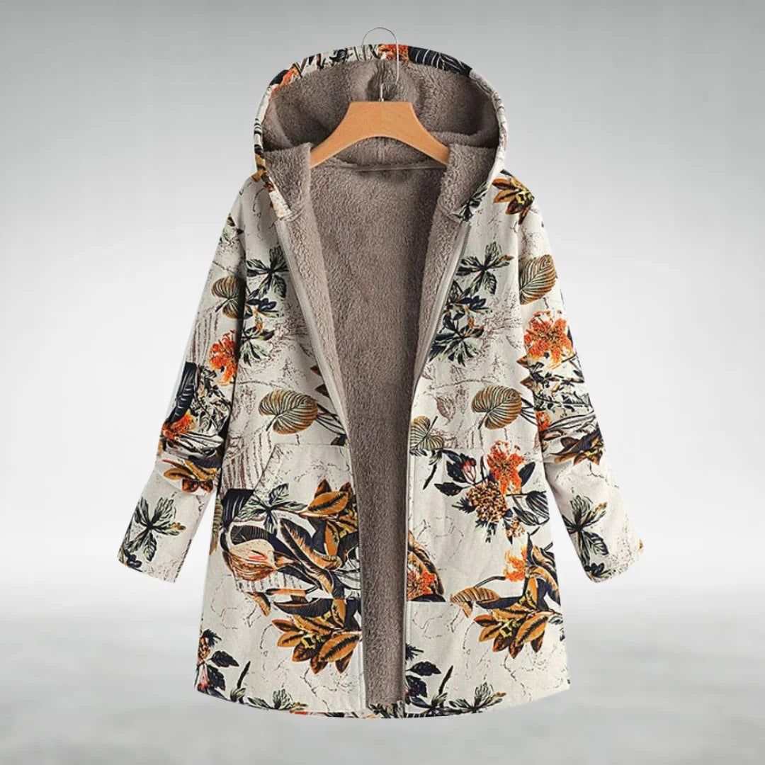 Melvaris™ Floral Print Hooded Coat