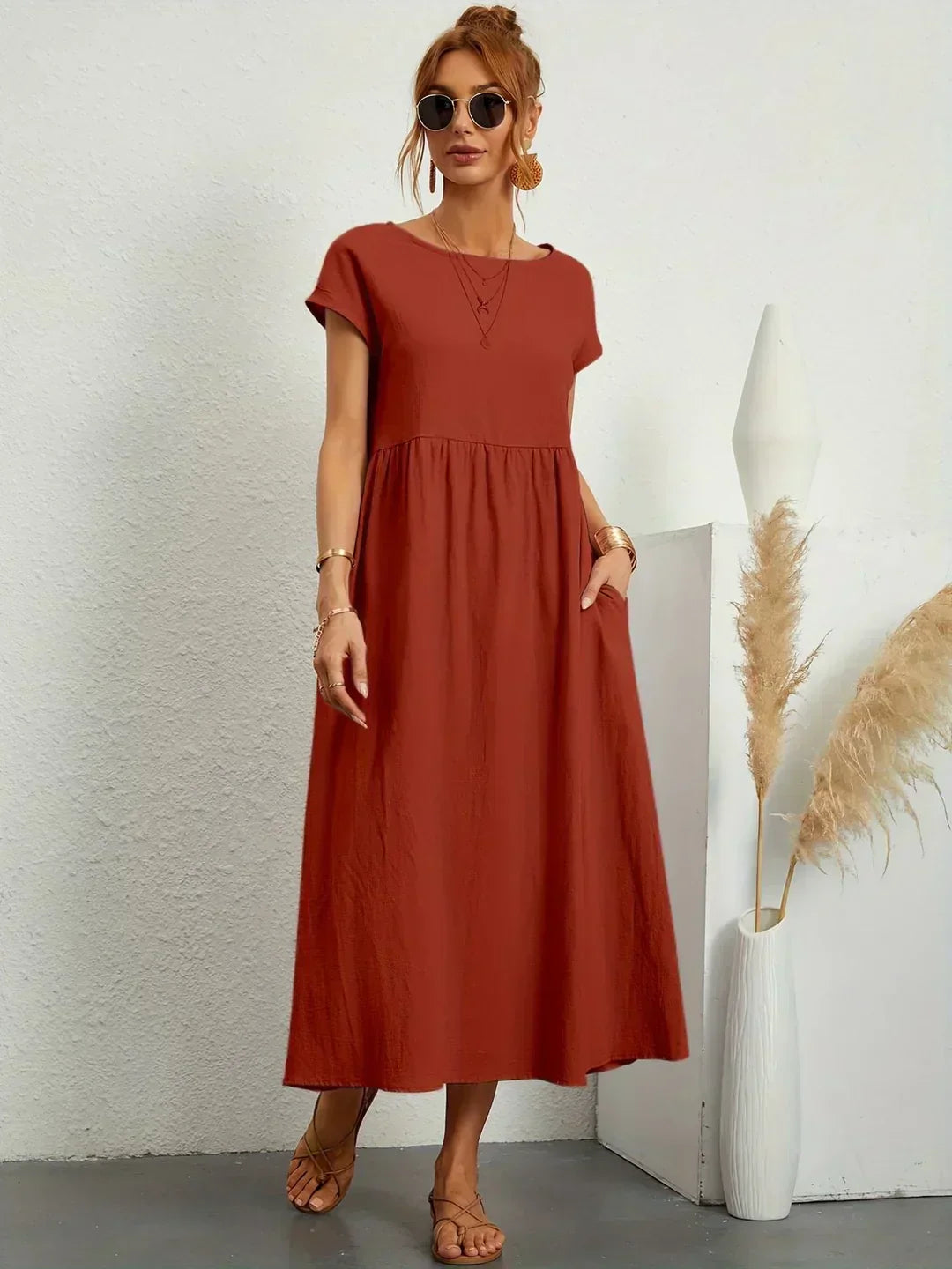 Ursina | Fluid Midi Dress-