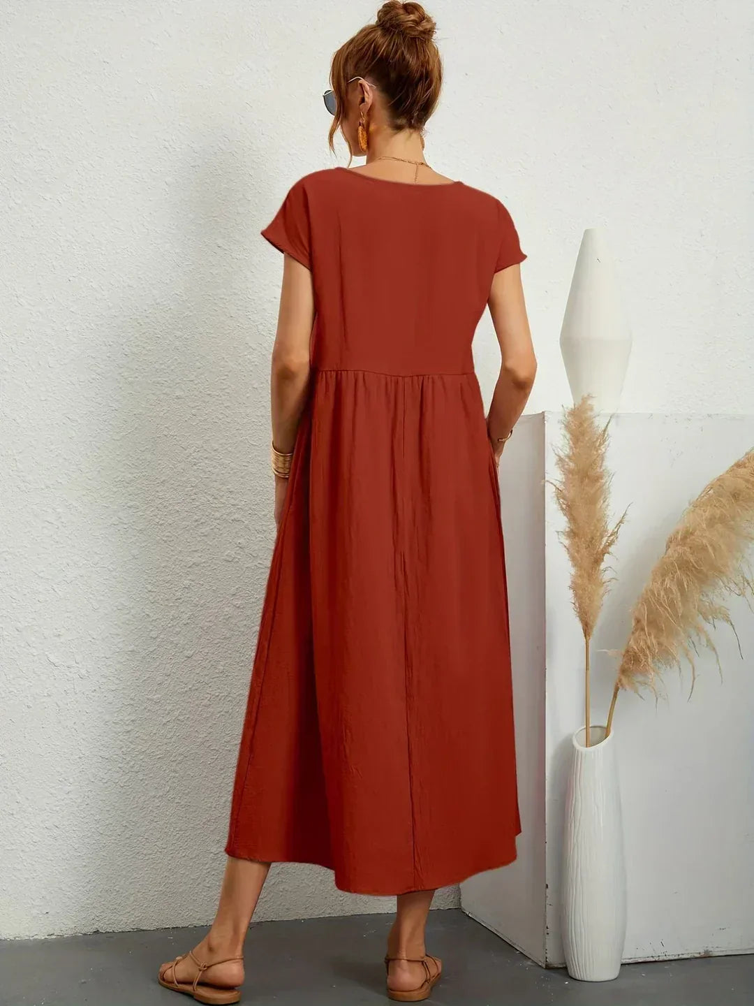 Ursina | Fluid Midi Dress-