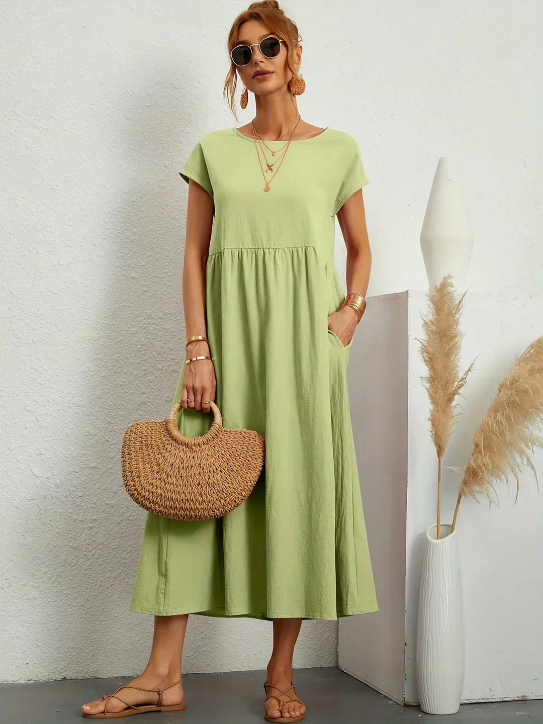 Ursina | Fluid Midi Dress-