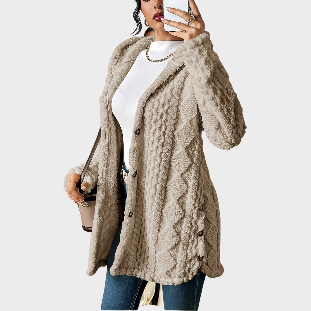Adriana™ | Plush Hooded Cardigan