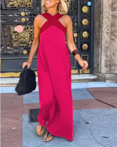 Quirine | Wrap-Front Maxi Dress-