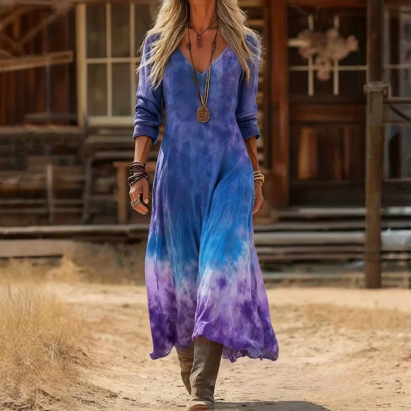 Rea | Long Sleeve Vintage Casual Dress