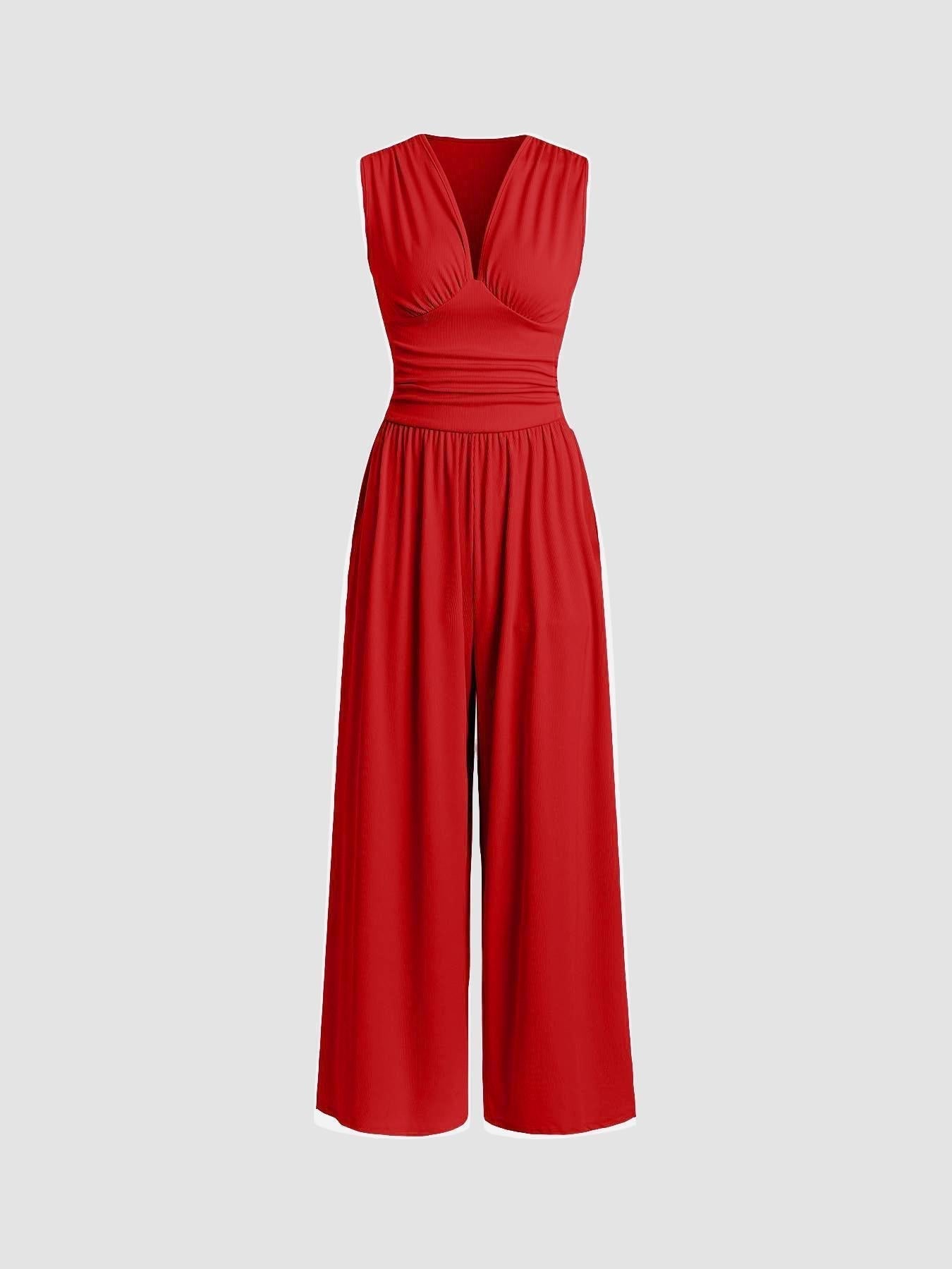 Charity – Elegant Sleeveless Wide-Leg Jumpsuit