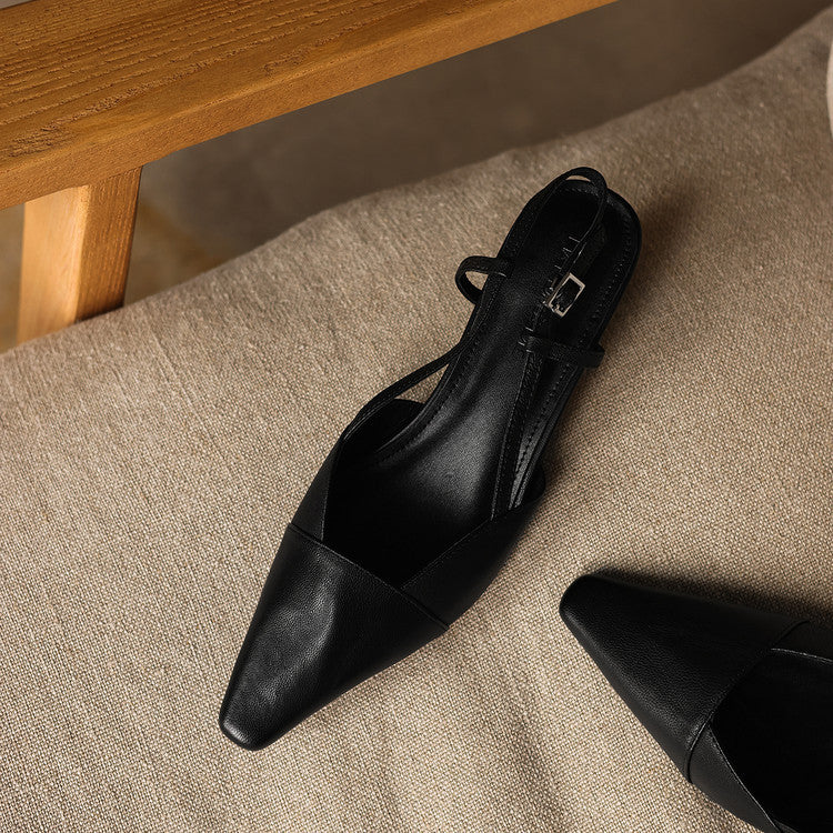 Serelle | Leather Slingback Heels
