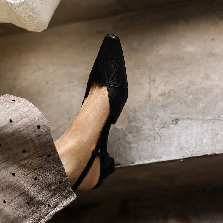 Serelle | Leather Slingback Heels