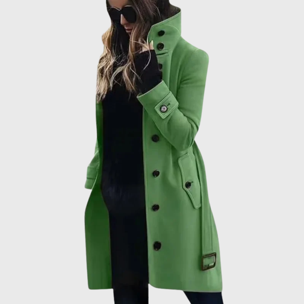 Aimee™ | Water-Repellent Long Trench Coat