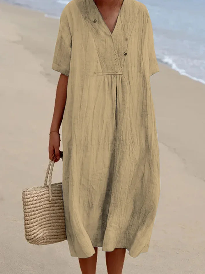 Silvana | Relaxed Textured Maxi Dress-
