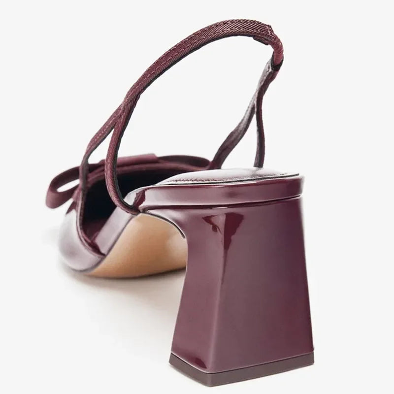 Scarlett | Elegant Slingback Bow Heels