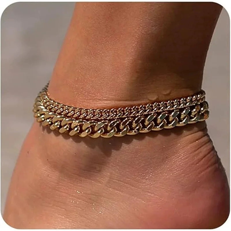 Duo Chain Anklet Set