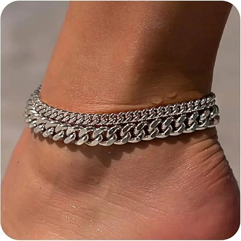 Duo Chain Anklet Set