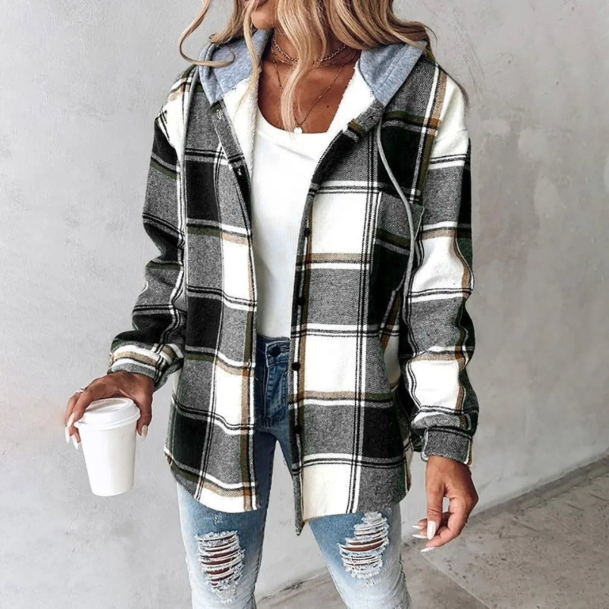 Carmen™ | Checkered Lined Cardigan Women