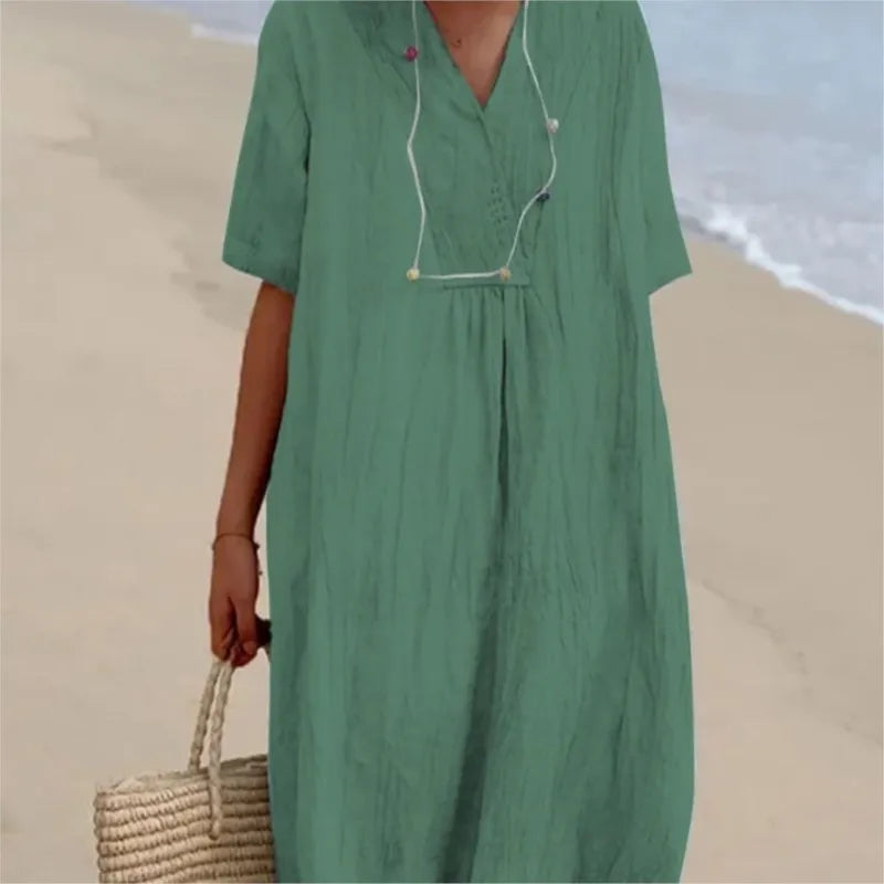 Silvana | Relaxed Textured Maxi Dress-