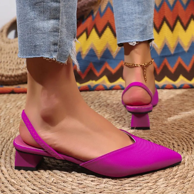 Victoria | Low Block Heel Slingbacks