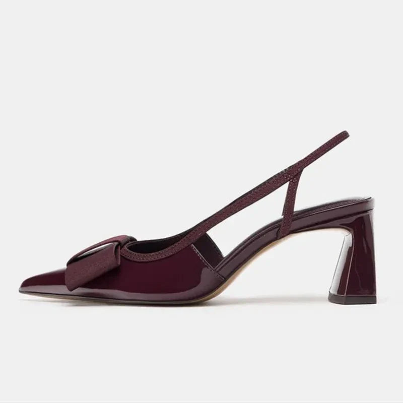 Scarlett | Elegant Slingback Bow Heels