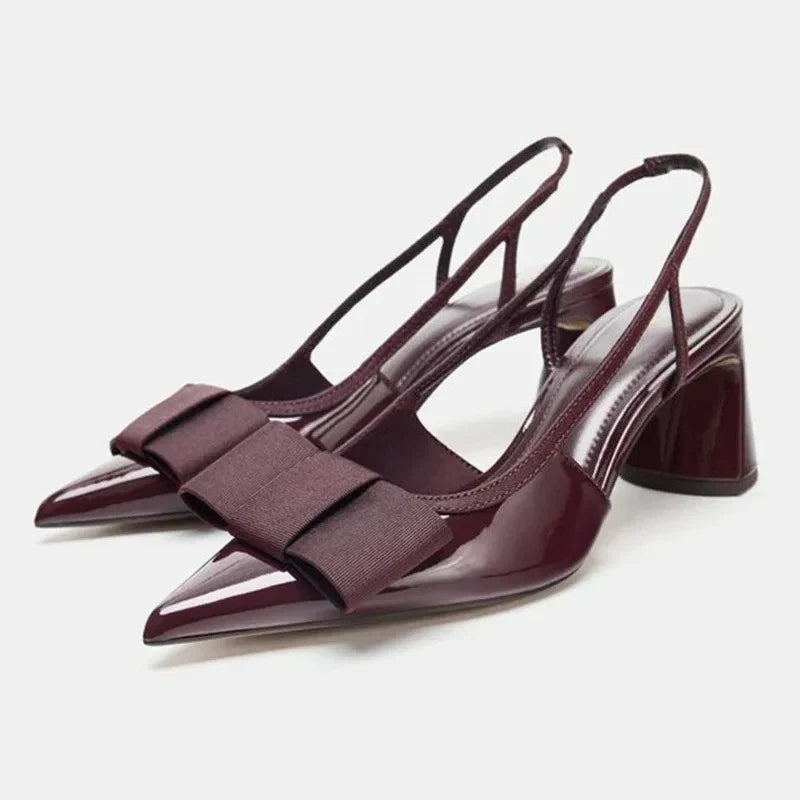 Scarlett | Elegant Slingback Bow Heels