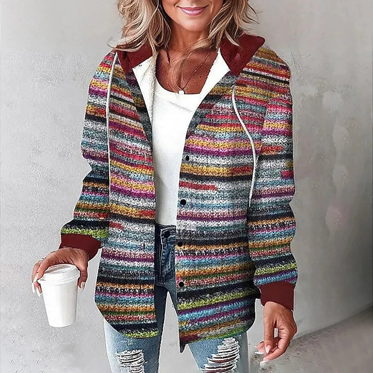Carmen™ | Checkered Lined Cardigan Women